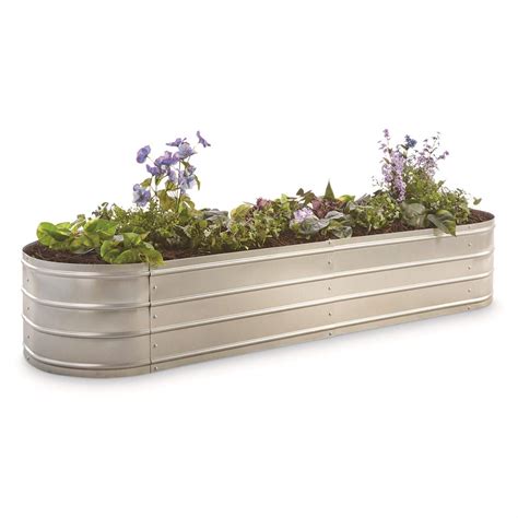 castlecreek oval galvanized steel planter box|castlecreek oval planter box.